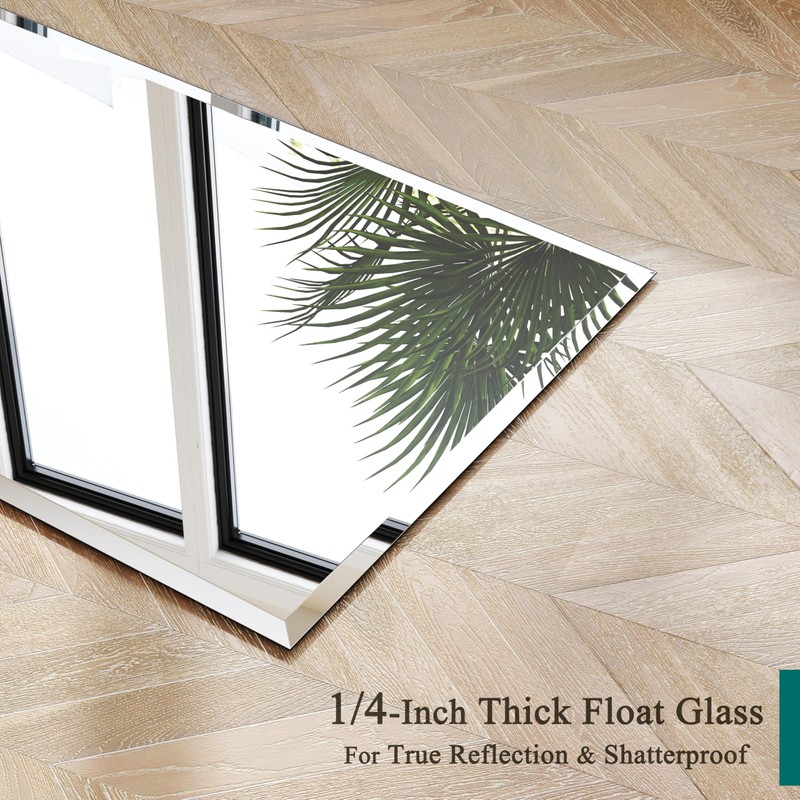 VocalStar Frameless Bathroom Mirror, 16" x 24" Rectangle Wall Mirror
