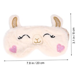 Ipetboom Funny Sleeping Mask Llama & Alpaca, Plush with Animal Design, Super Soft Eye Cover for Sleeping, Ideal for Travel, for Children, Girls and Adults, Funny
