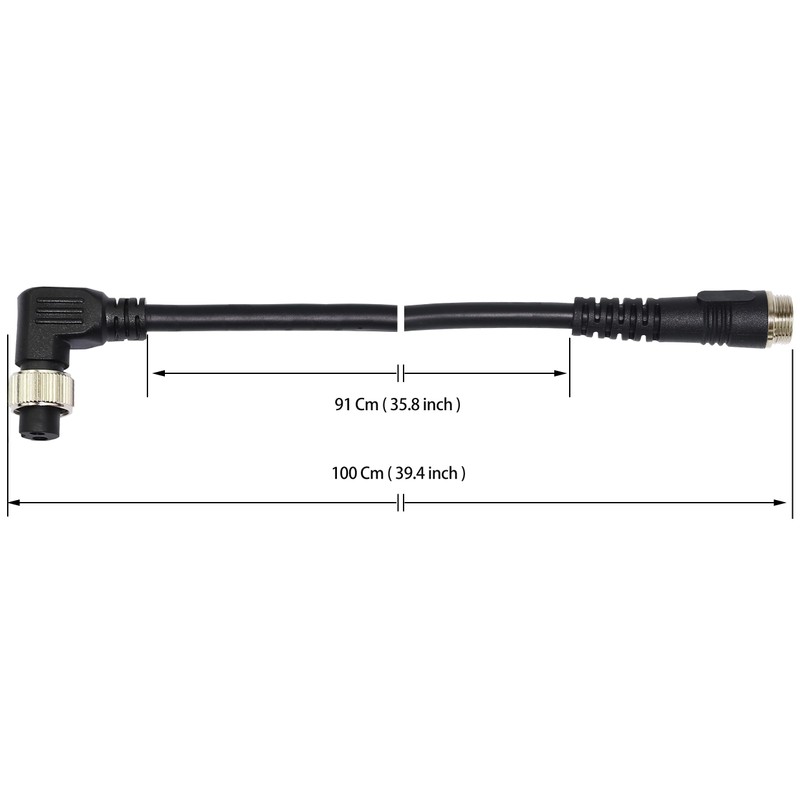 L-Shape Battery Power Cord for Daiwa Shimano Electric Fishing Reels