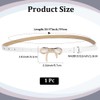 CALFOVERA Bow Skinny PU Leather Waist Belt for Women Adjustable
