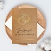 møij Wedding Card Made of Kraft Cardboard with Golden Hot