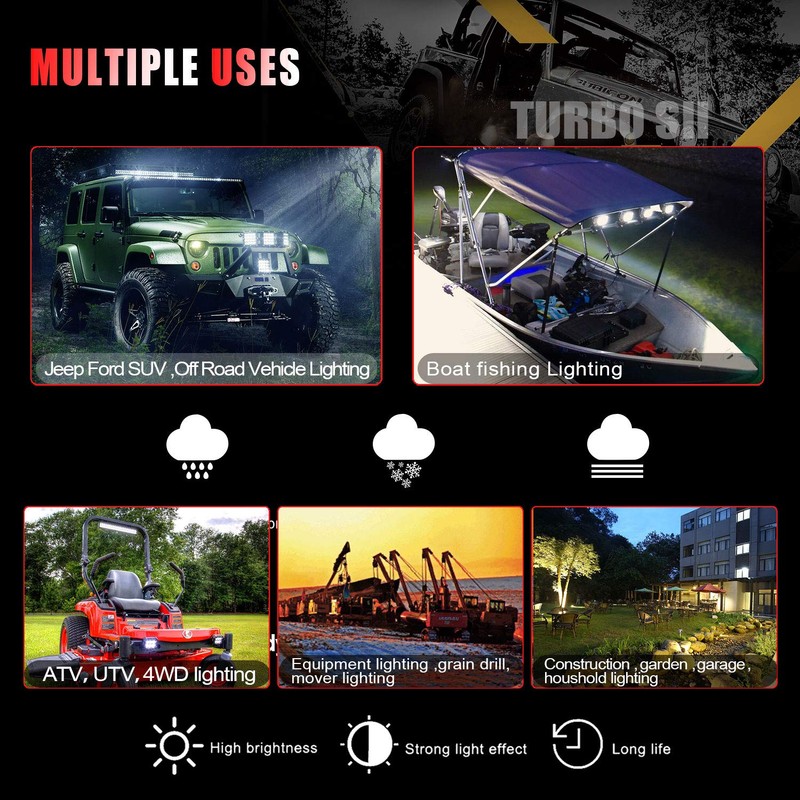 TURBO SII 12 Inch LED Light Bar Spot Flood Combo