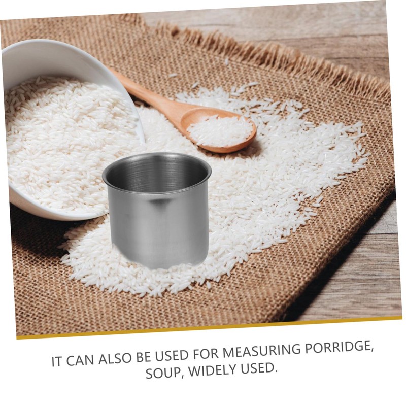 KICHOUSE 150ml Rice Measuring Cup Stainless Steel No Scale Easy