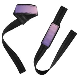 Correas de levantamiento de pesas degradadas moradas de 26 pulgadas, antideslizantes, para levantamiento de potencia, entrenamiento de fuerza, culturismo
