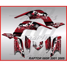 RAPTOR YAMAHA RAPTOR 660R full graphics decals kit 2001 2005 ..THICK AND HIGH GLOSS