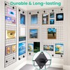 15 Pcs Gridwall Mount Brackets with Screws,Metal Grid Panel Wall