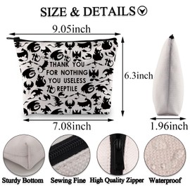 BDPWSS Dragon Anime Gift HTTYD Fans Gift Thank You For Nothing You Useless Reptile Dragon Makeup Bag