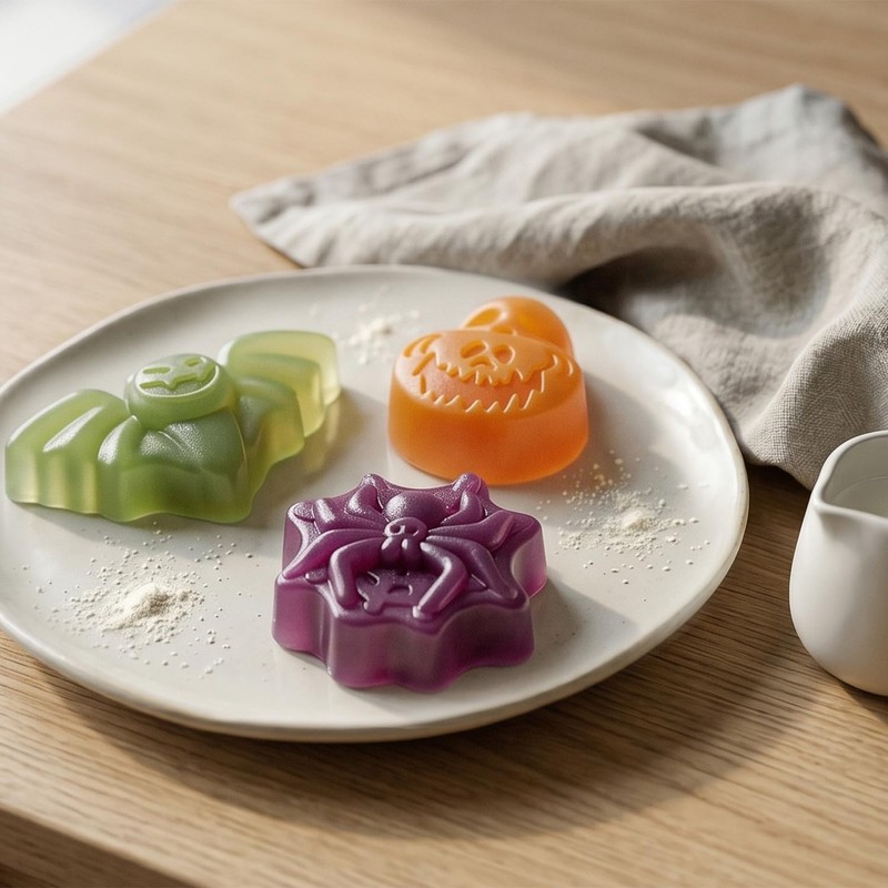 YIMINGMOLD 8 Cavity Ghost Halloween Silicone Candy Molds