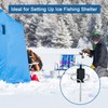 MUMUBOAT Ice Anchor Drill Adapter, Ice Fishing Shelter Accessories, Universal