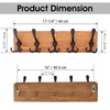 NOVANEX Rustic Wall Mounted Coat Rack: Solid Premium Pine Wood