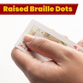 BozenTek Braille Playing Cards for The Visually Impaired - Best Gifts for Blind Adults and Children, Braille Poker for Learn Braille, Perfect for Games and Family