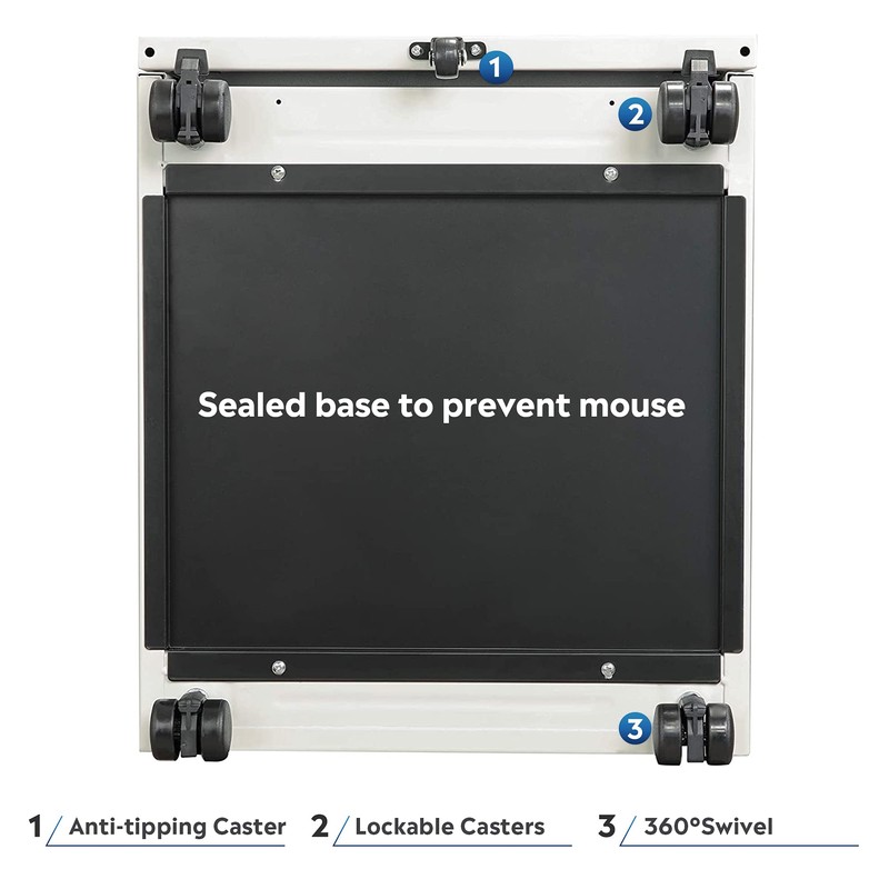 DEVAISE 2 Drawer Mobile File Cabinet with Lock, Commercial Vertical