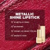OULAC Metallic Shine Lipstick, Velvety Texture With Glossy Opaque Finish,