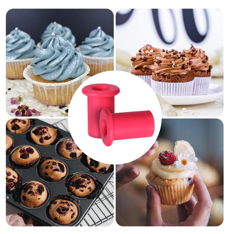 12pcs Cupcake Corer Tools Silicone Reusable Safe Cupcake Hole Cutter