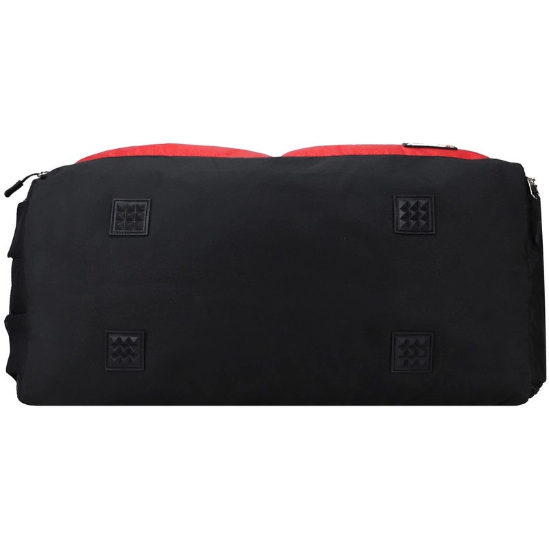foolsGold Large Sports Holdall Duffel Bag - Black/Red