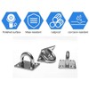 KOMUNJ 4 Pieces Eye Plate Stainless Steel Deck Plate Eye