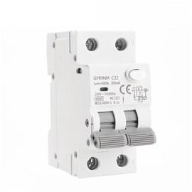 MUOBSBJRX GYR9NM AC Type 2P 4P Magnetic with Over Current and Leakage Protection Din Rail 10A 16A 25A 32A 40A 1Pcs(300mA,4P 16A)