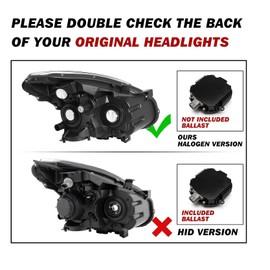 Headlights Assembly Compatible with 2008-2013 Nissan Rogue,2014-2015 Nissan Rogue Select,Halogen Headlights Driver & Passenger Side, Chrome Housing Amber Reflector