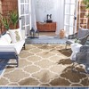 SAFAVIEH Courtyard Collection Area Rug - 5'3" Square, Brown, Moroccan