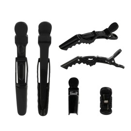 CJESLNA Styling Hair Clips, 12 Pieces, Duck Bill Clips for Sectioning, Professional, Durable, Non-Slip Grips, Wide Teeth (BLACK)