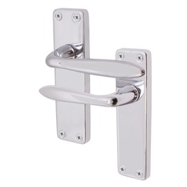 EAI Victorian Lever Latch Handle for Internal Doors Polished Chrome 155 x 41mm