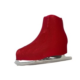 Kami-So Metallic Figure Skate Boot Covers | Ice Skates Protection Against Scratches, Scuffs, and Dirt | Durable Skate Shoe Covers | Ice Skating Accessories | Metallic Red - Adult Size