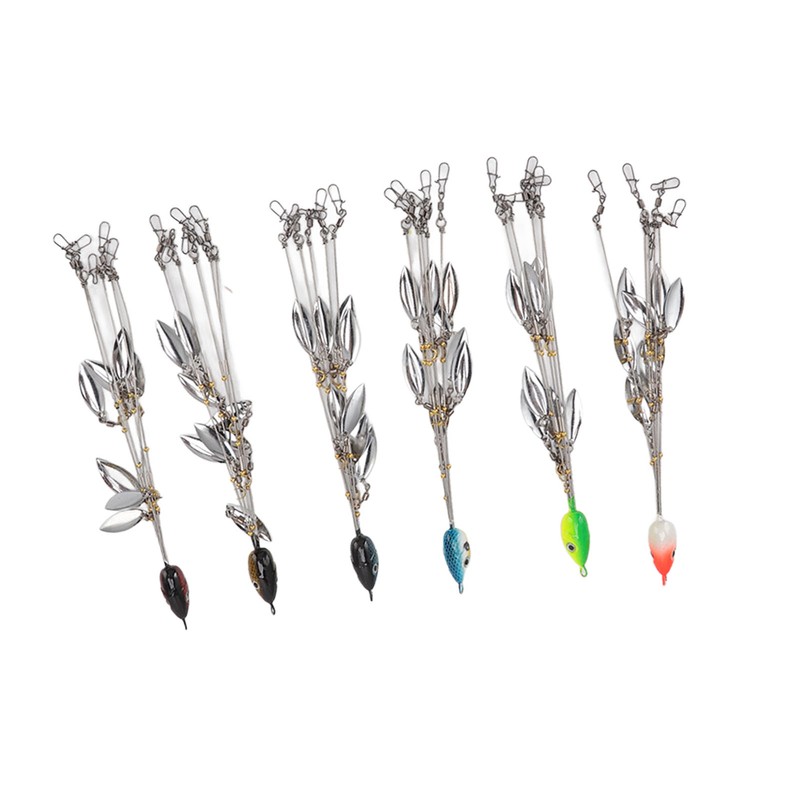 6 Pcs Umbrella Rigs with Sequin Fishing Rigs Lure 5