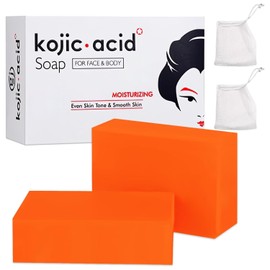 2 Piezas Jabón para Iluminar la Piel, Mejorar el tono desigual de la piel, Hidrata la piel y la mantiene hidratada, Limpiar y Eliminar el Maquillaje Bañarse, Suave y no irritante