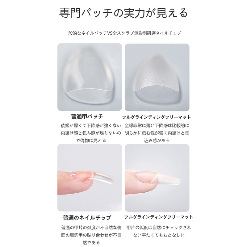 Nail Tips, Short Nail Tips, Polished Nail Tips, Set of