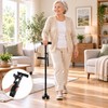 Folding Walking Cane for Seniors with LED Light, Alarm &
