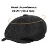 HAPPYPOP Men's Flat Cap Black Driving Cabbie Hunting Flat Cap