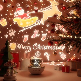 Colorful Life Bunny Star Projector Night Light for Kids Room, Rotating LED Lamp (White, Warm, Ice Blue, USB Powered) （NO Battery, NO Remote Control）