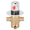 G1/2in 3 Way Brass Thermostatic Mixing Valve Faucet Temperature Mixer