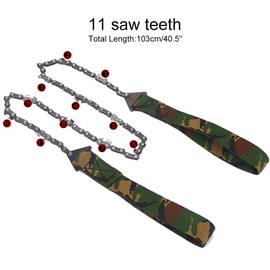 Alomejor Wire SAH Portable Hand Chainsaw Emergency SAH with Storage Bag for Garden Survival Camping Wood Cutting