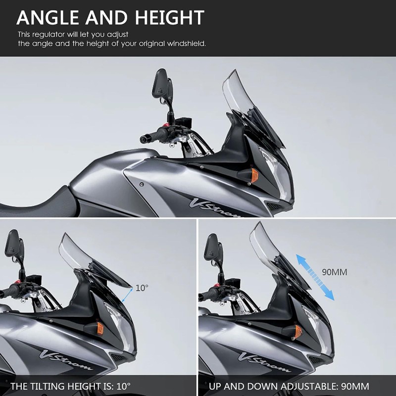 Fit for Suzuki V-Strom DL1000 DL650 Motorcycle Windscreen Adjustable Windshield