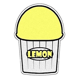 Lemon Flavor Italian Ice Decal Shaved ice cart Stand