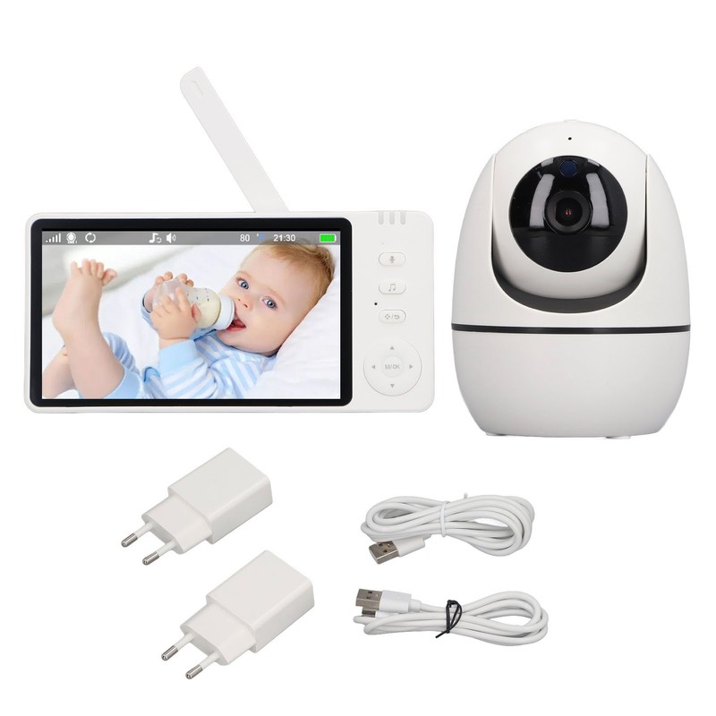 5 Inch HD Screen Baby Camera Monitor Night Vision Sound