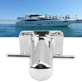 Boat Bollard, Stainless Steel Boat Post Cross Deck Single Cross Bollard Mooring Cleat Bitt for Marine Yacht 120mm*90mm