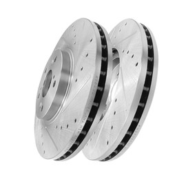 PM Auto Front Drilled Slotted Disc Brake Rotors For 2004-2014 Acura TSX