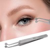 Meibomian Gland Expressor, Stainless Steel Round Tip Eyelid Tweezers