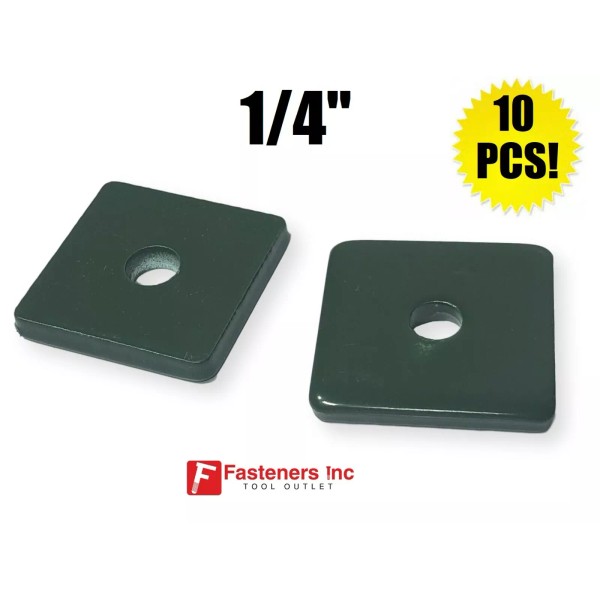 Generic (QTY 10) 1/4" X 1-5/8 X 1-5/8 Green Square