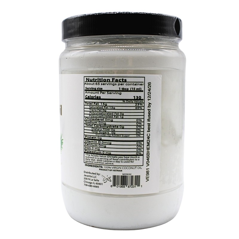 Noria Cold Pressed and Unrefined Virgin Coconut Oil, 32 Fl