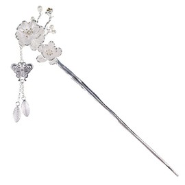 Minkissy Hair Chopstick for Women Elegant Flower Hair Stick Plum Lightweight and Sturdy Styling Tool for Buns and Updos