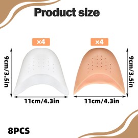 4 Pairs Toe Pads for Pointe Shoes,Toe Protectors for Shoes,Ballet Pointe Pads, Gel Toe Pads for Pointe Shoes
