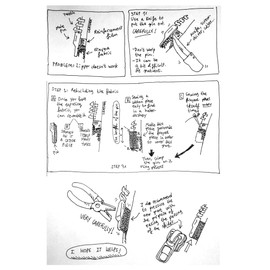 HAISDA 20 pcs #5 Metal Zipper Retainer Box and Zipper Insertion pin,Bottom Sliders Zipper Insertion pin Repair kit Replacement (Gun metal)