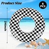 6Pack 24Inch Inflatable Checkered Pool Floats - Racing Car Party