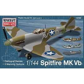 Minicraft Spitfire VB USAAF/RAF Model Kit (1/144 Scale)