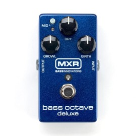 MXR M288 Bass Octave Deluxe Effects Pedal Bundle with 4 MXR Right Angle Patch Cables
