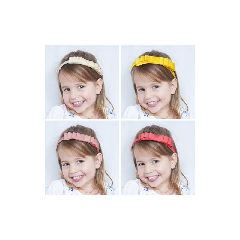 7Rainbows Rose Pink Toddler Headband Knotted Bow Headband for Girls