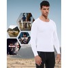 LWISMIL White Compression Long Sleeve Shirts for Men Athletic Workout
